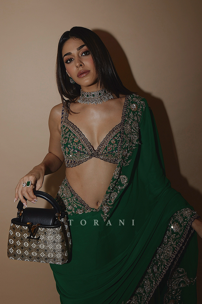 Alaya F in Our Mayuri Preksha Saree Set