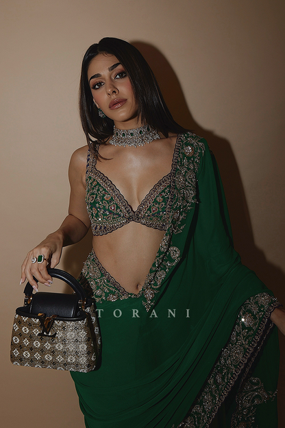 Alaya F in Our Mayuri Preksha Saree Set