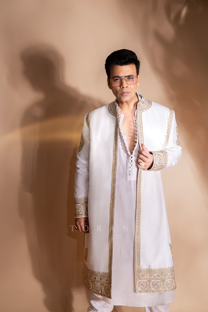 Karan Johar in our Mogra Mukul Sherwani Set