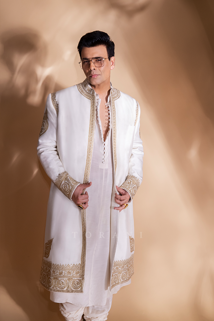 Karan Johar in our Mogra Mukul Sherwani Set