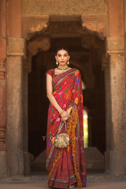 Juhi Godambe in our Dil Surkh Gazal Javeri Saree Set