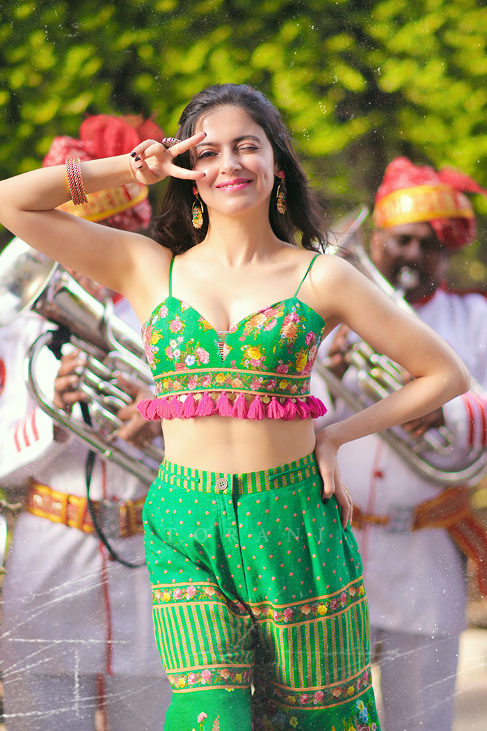 Divya Khosla In Our Panna Ezzah Cape Set