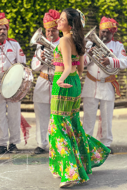 Divya Khosla In Our Panna Ezzah Cape Set