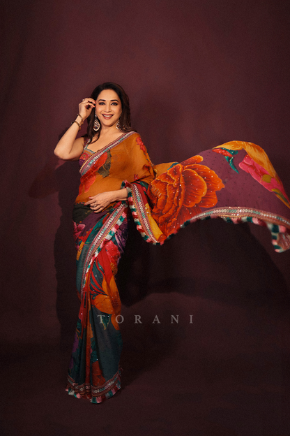 Madhuri Dixit in our Dil Rang Nigar Saree Set