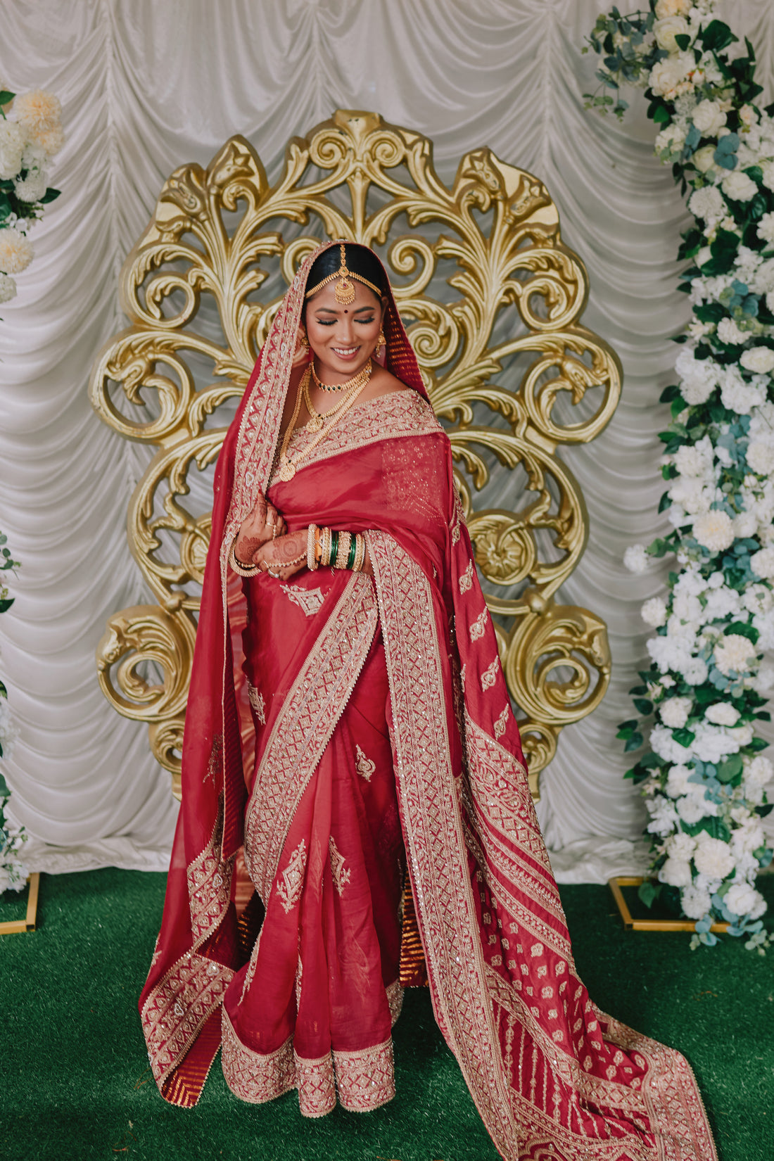 Ashwini Raju in our Shamse Iman Raazi Saree Set