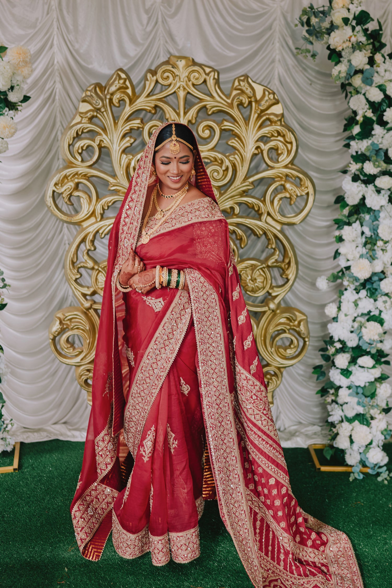 Ashwini Raju in our Shamse Iman Raazi Saree Set