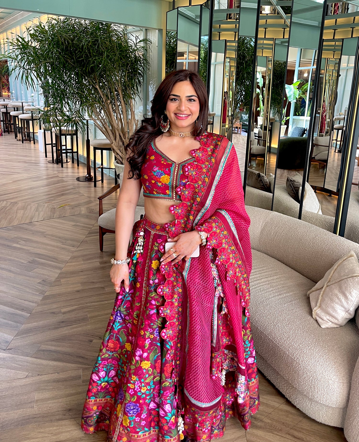 Anahita Ghai in our Dil Surkh Eedha Lehenga Set