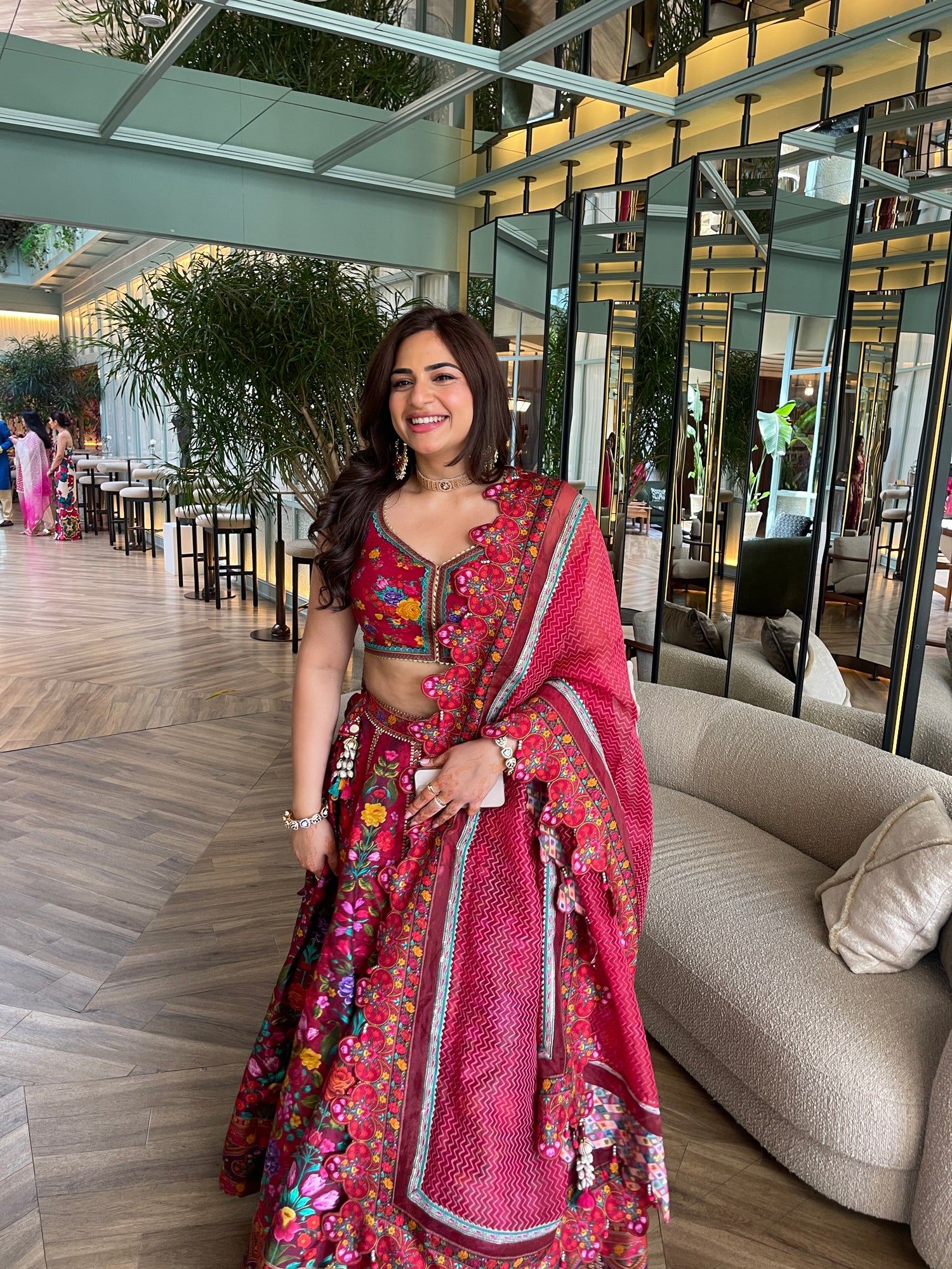 Anahita Ghai in our Dil Surkh Eedha Lehenga Set