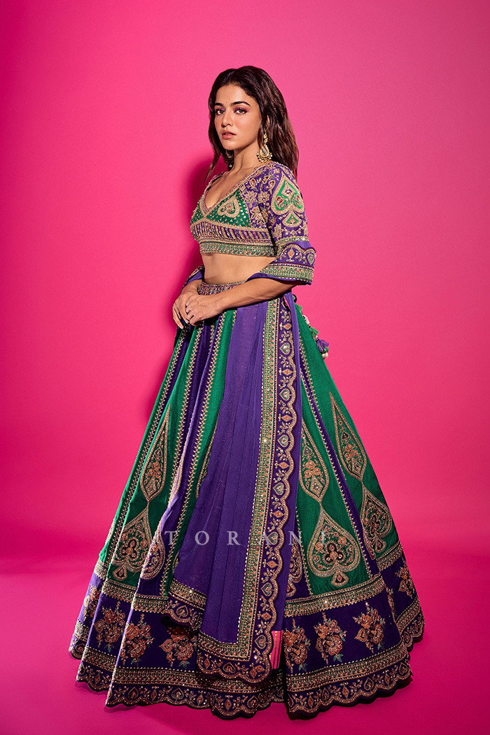 Wamiqa Gabbi in our Baghan Morni Lehenga Set