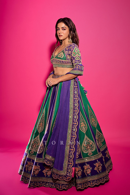 Wamiqa Gabbi in our Baghan Morni Lehenga Set