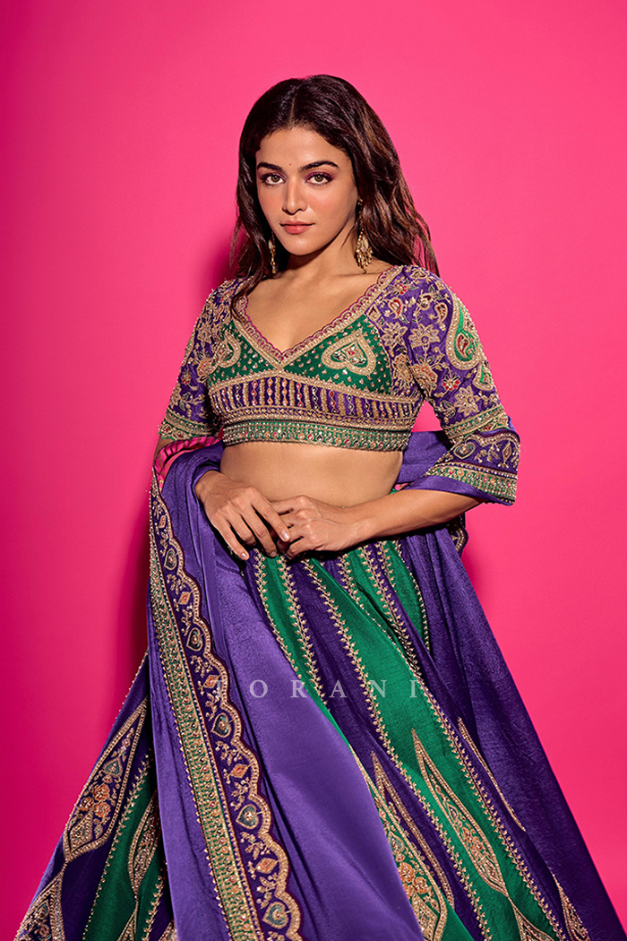 Wamiqa Gabbi in our Baghan Morni Lehenga Set