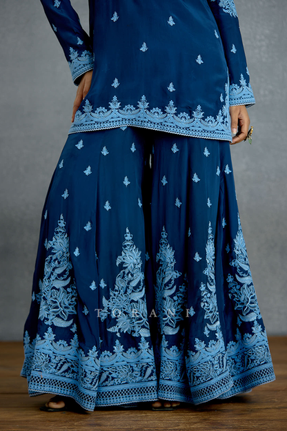 Shayamala Nilaaya Sharara Set