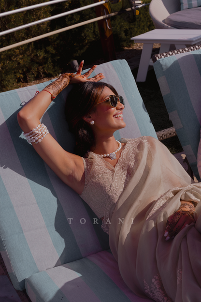 Nidhi in our Jaituni Yuvani Advaita Saree Set