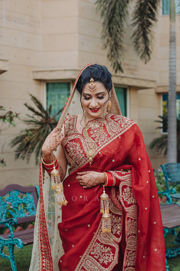 Rumela In Our Sindoori Yashaswini Saree Set