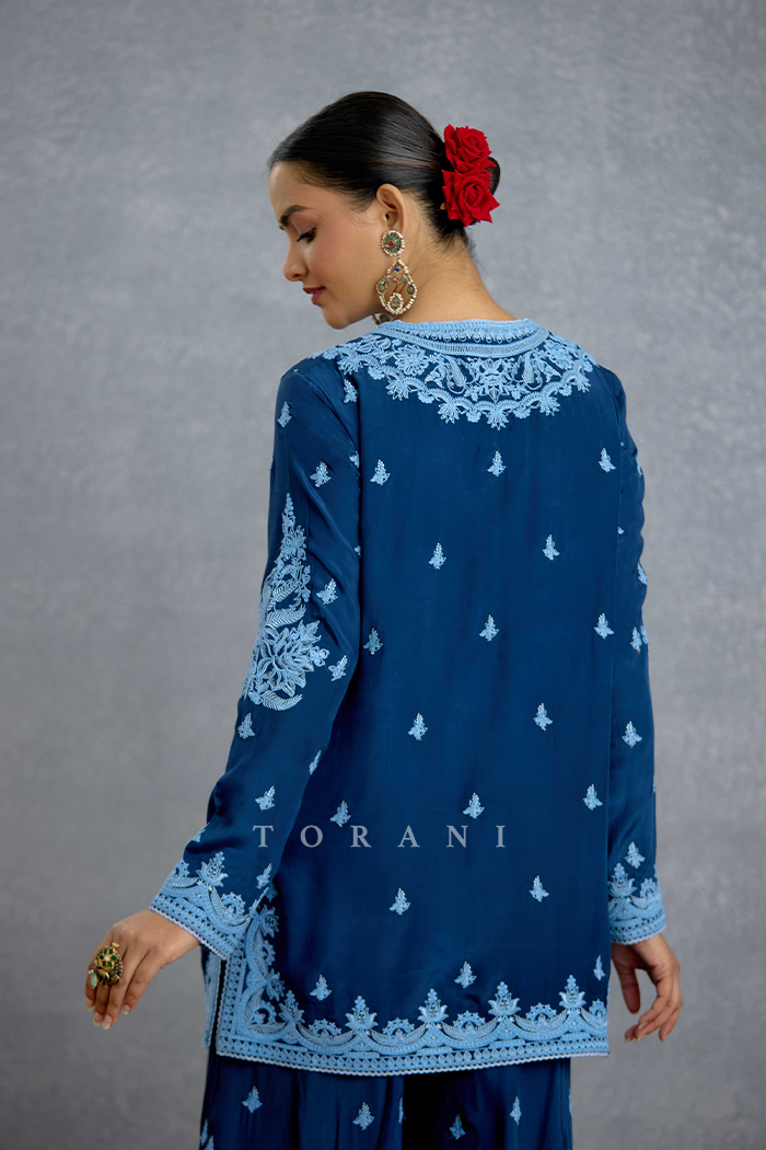 Shayamala Nilaaya Sharara Set