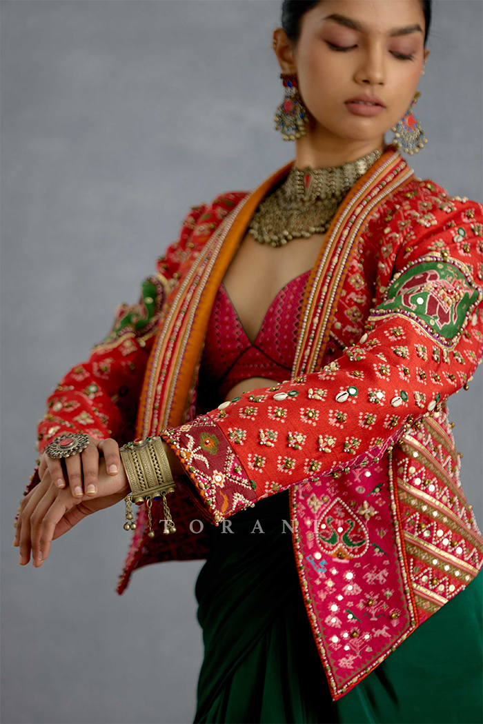 Harit Rasa Patola Jacket Set