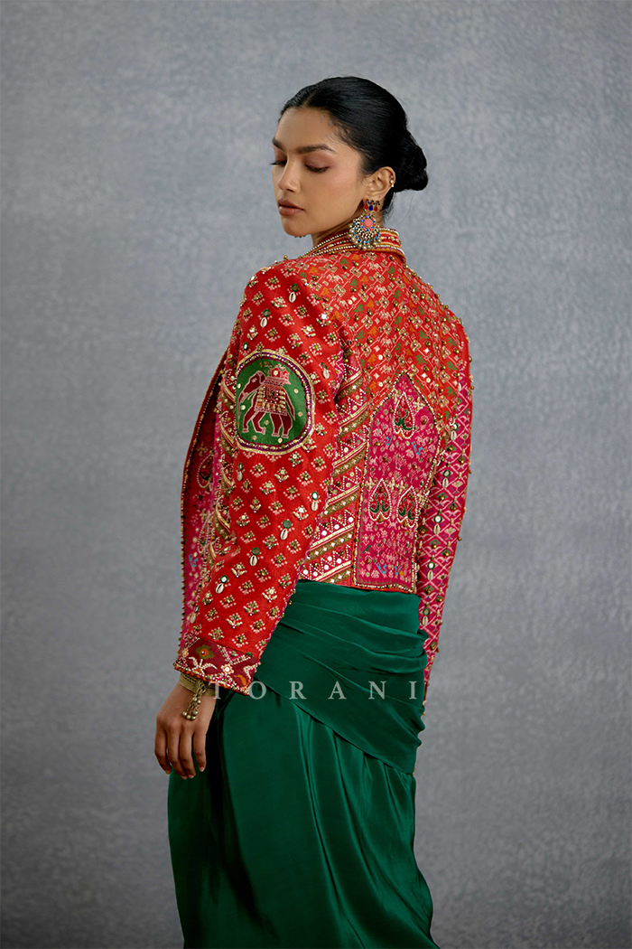 Harit Rasa Patola Jacket Set