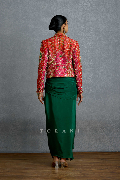 Harit Rasa Patola Jacket Set