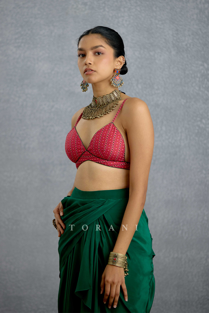 Harit Rasa Patola Jacket Set