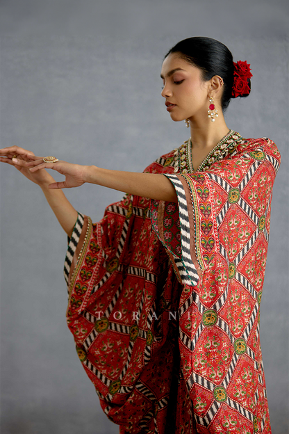 Raktika Patola Kaftan Set