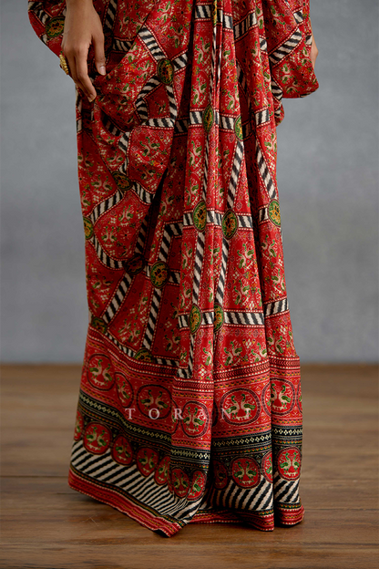 Raktika Patola Kaftan Set