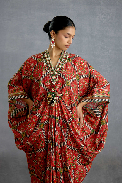 Raktika Patola Kaftan Set