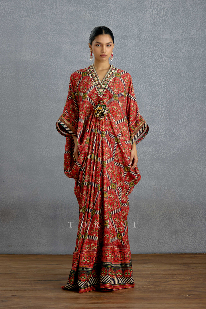 Raktika Patola Kaftan Set