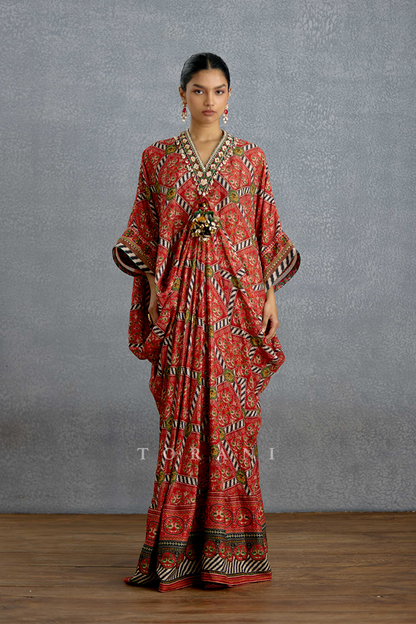 Raktika Patola Kaftan Set