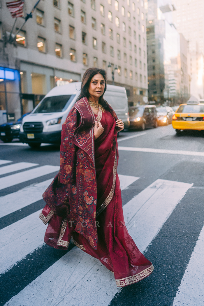 Shefali Shah In Our Custom Dhuni Chintz Jacket