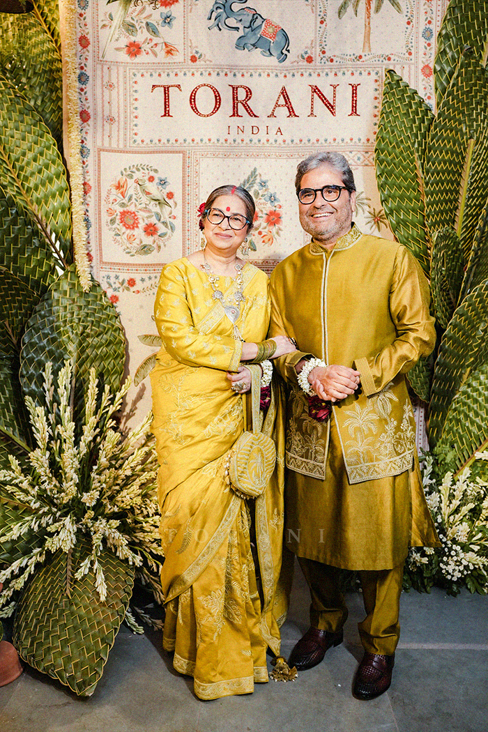 Rekha &amp; Vishal Bhardwaj in our Henna Custom Sets