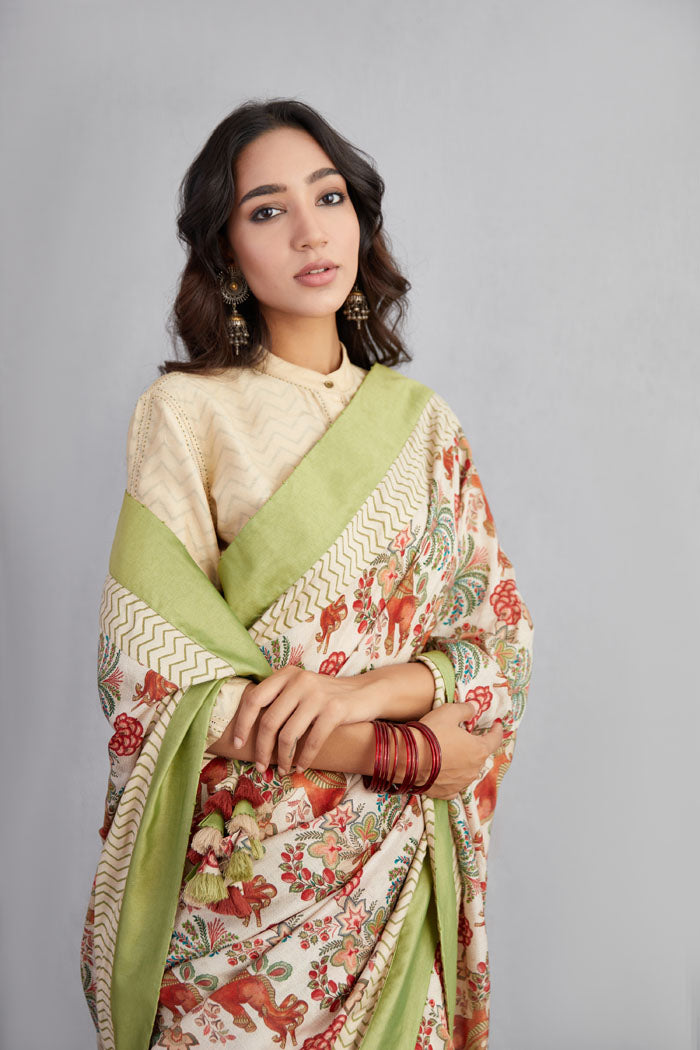 Airawata Ecru Chandani Blouse