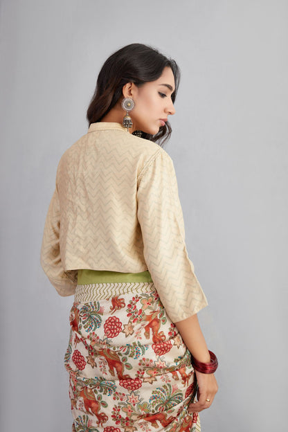 Airawata Ecru Chandani Blouse