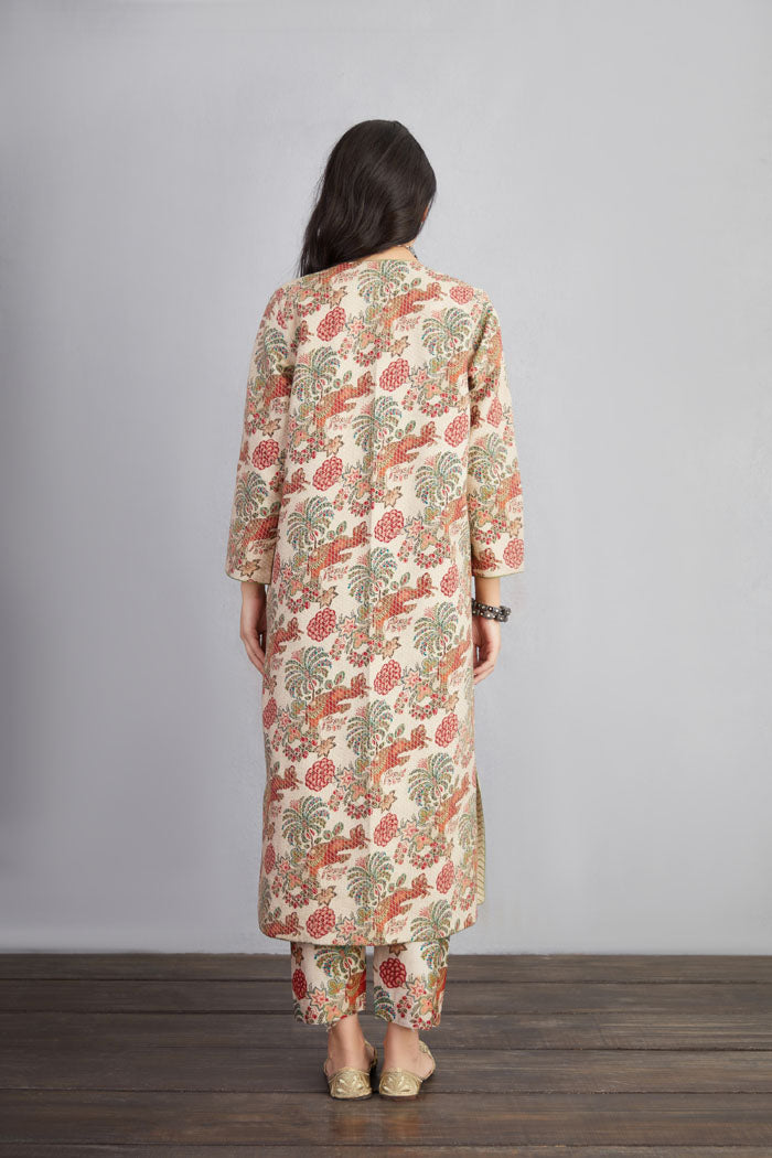 Airawata Ecru Dhuni Jacquard Jacket