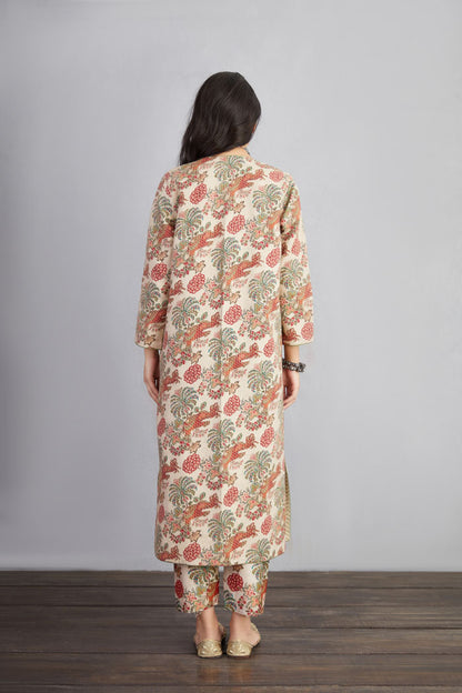 Airawata Ecru Dhuni Jacquard Jacket