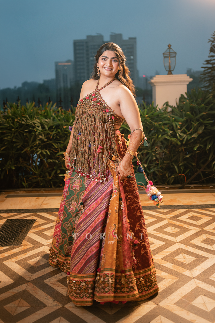 Fenisha Shah in our Rangili Sahithi Meenaakshi Lehenga Set
