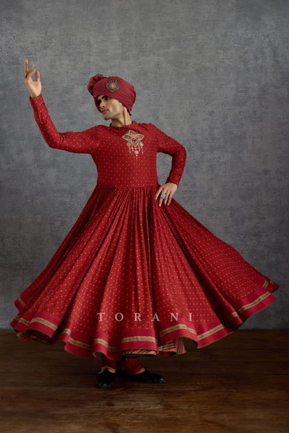 Surkhi Mastan Sherwani Set