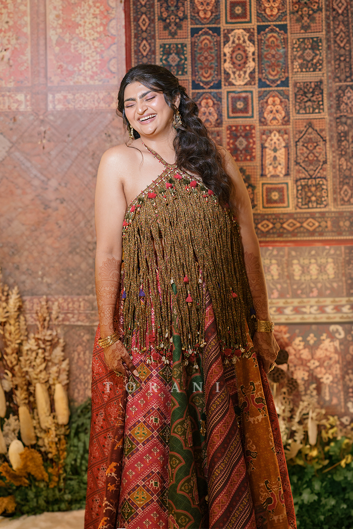 Fenisha Shah in our Rangili Sahithi Meenaakshi Lehenga Set