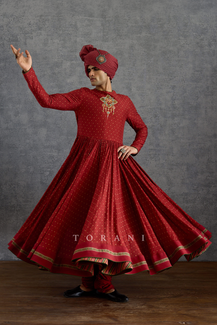Surkhi Mastan Sherwani Set