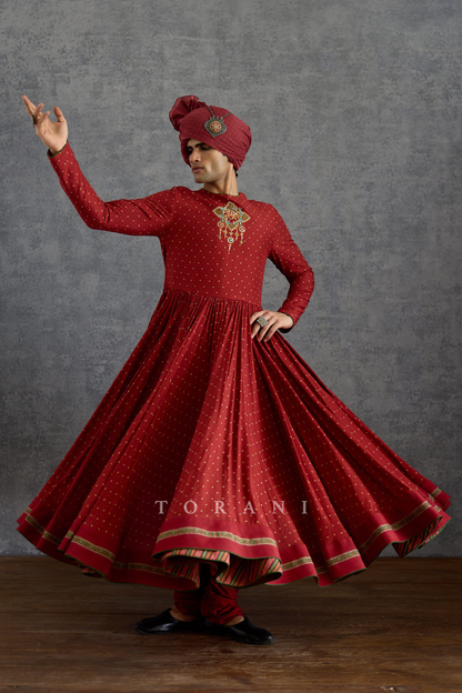 Surkhi Mastan Sherwani Set