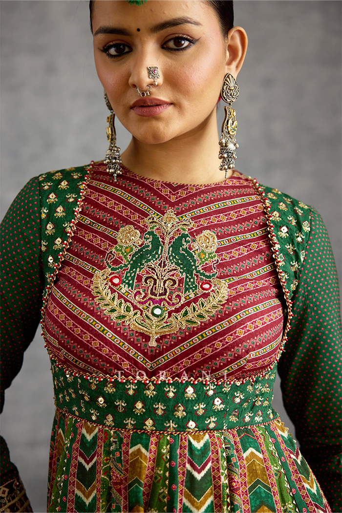 Harit Shabnoor Anarkali Set
