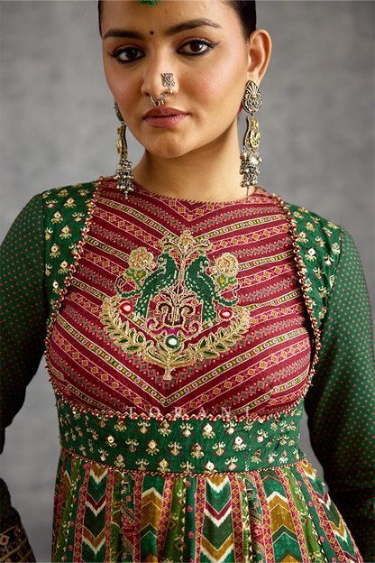 Harit Shabnoor Anarkali Set