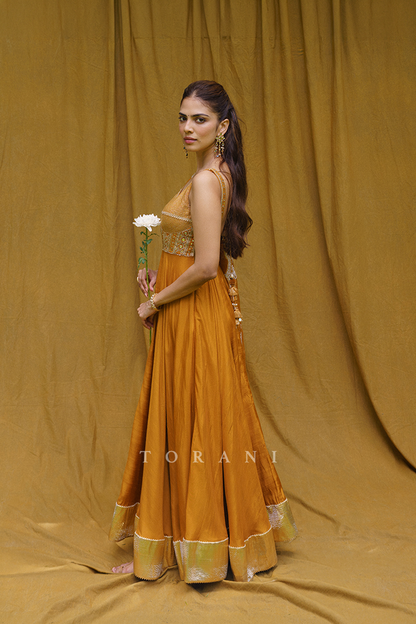 Malavika Mohanan in our Mehre Chandrani Anarkali Set