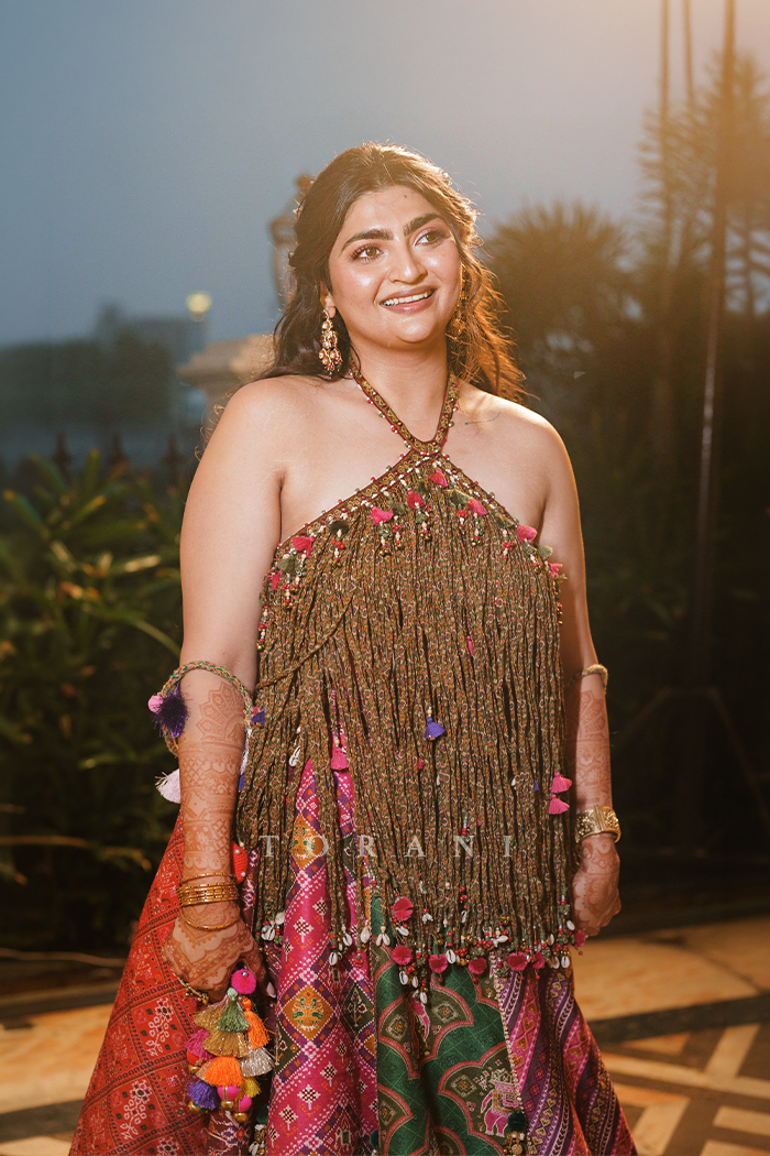 Fenisha Shah in our Rangili Sahithi Meenaakshi Lehenga Set