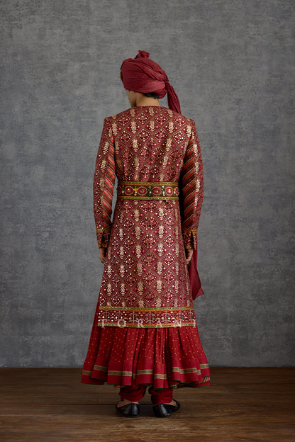 Surkhi Mastan Sherwani Set