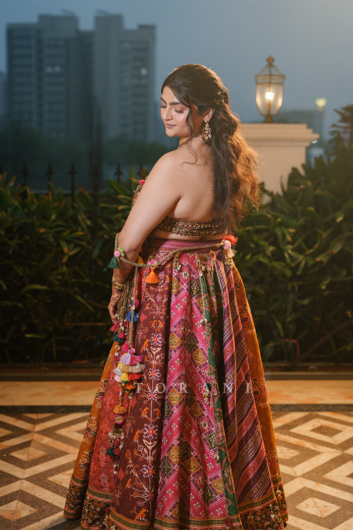Fenisha Shah in our Rangili Sahithi Meenaakshi Lehenga Set