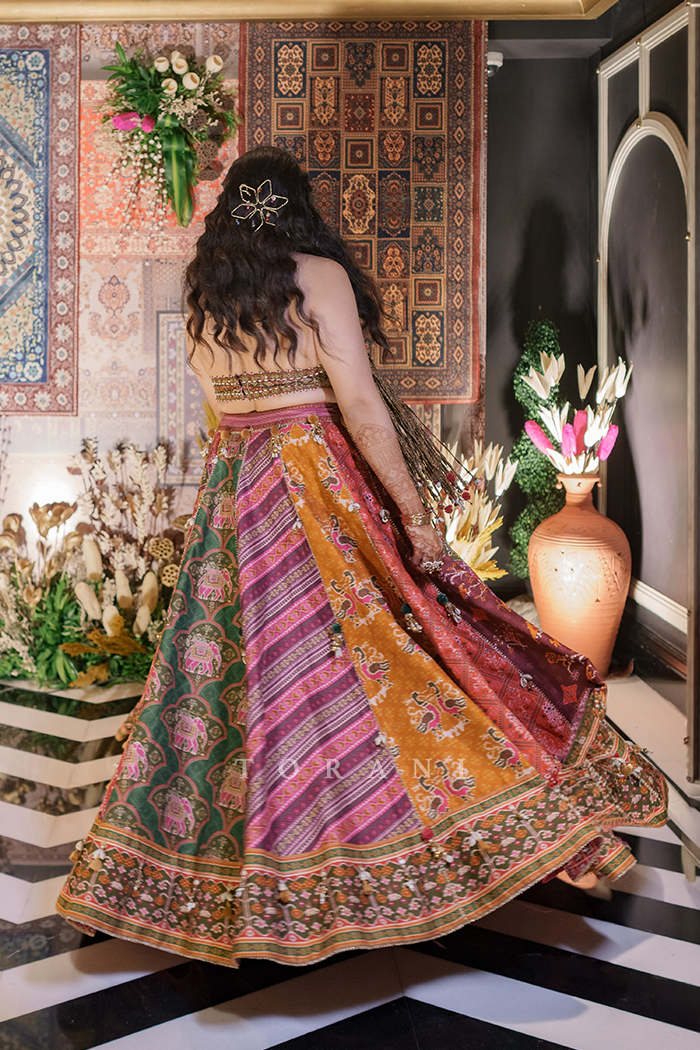 Fenisha Shah in our Rangili Sahithi Meenaakshi Lehenga Set