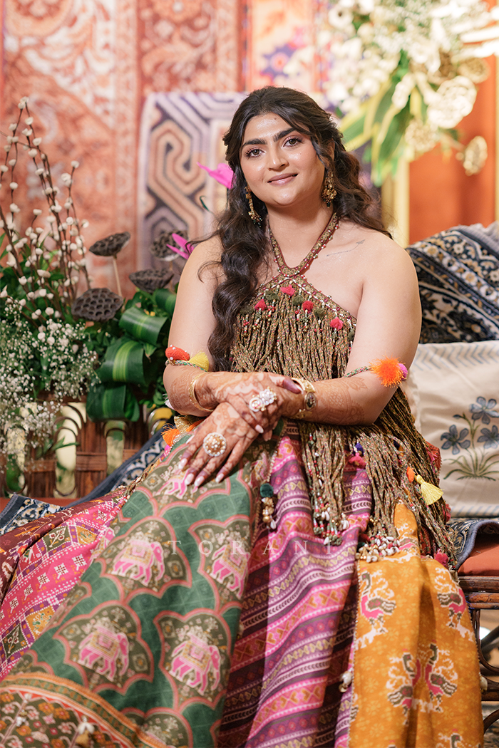 Fenisha Shah in our Rangili Sahithi Meenaakshi Lehenga Set