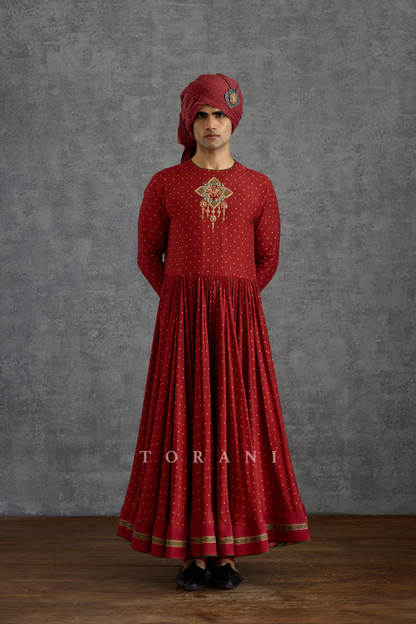 Surkhi Mastan Sherwani Set