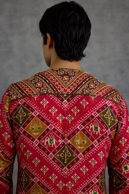 Chitrit Patola Kurta Set