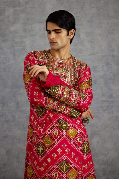 Chitrit Patola Kurta Set